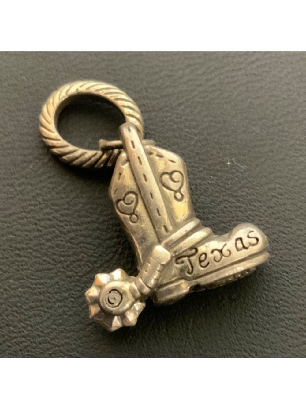 Brighton Silver-Plated Texas Cowboy Cowgirl Boot Charm for Bracelets